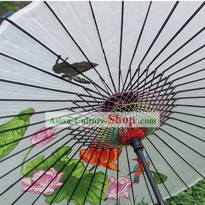 Chinese Hand Made and Painted Adult Size Silk Wedding Romantic Umbrellas Parasols
