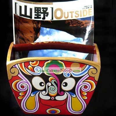 Chinese Hand Painted Mask Cabinet Box