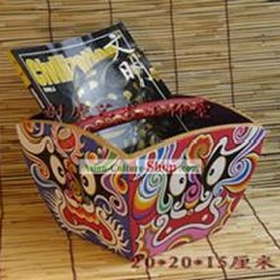 Chinese Hand Painted Mask Cabinet Box 1