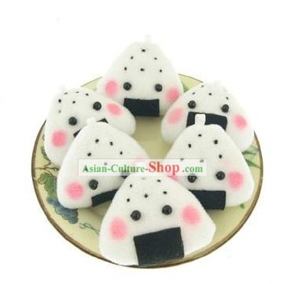 Cute Hand Made Velvet Pendant Rice and Vegetable Roll