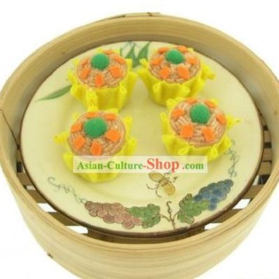 Cute Hand Made Velvet Pendant Shao Mai