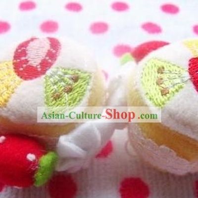 Cute Hand Made Velvet Strawberry Fruit Cake