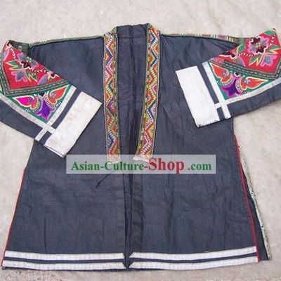 Chinese Stunning Miao Tribe Hand Embroidery Collectible-Dress for Woman