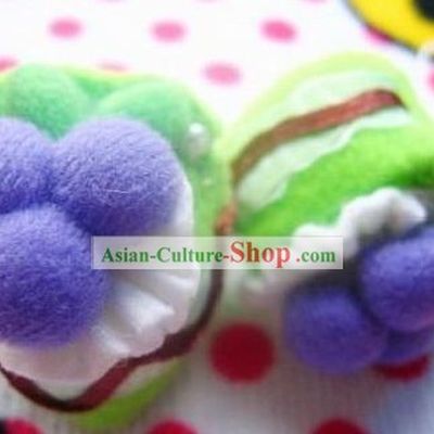 Cute Hand Made Velvet Blueberry