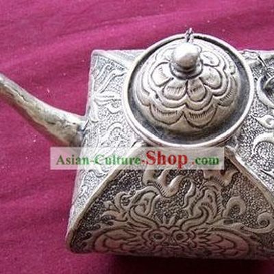 China Miao Tribe Silver Flagon
