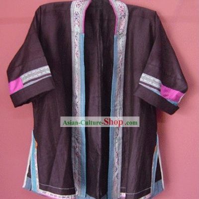 Stunning Miao Minority Silk Thread Hand Embroidery Chinese Jacket for Woman