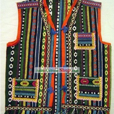 Stunning Miao Minority Silk Thread Hand Embroidery Chinese Jacket for Child