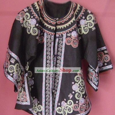 Stunning Miao Minority Silk Thread Hand Embroidery Jacket for Woman