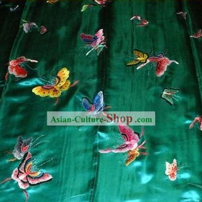 Chinese Hand Embroidery Bedcover-Butterfly World