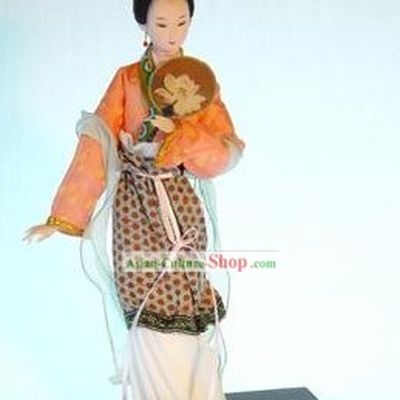 Handmade Peking Silk Figurine Doll - Hua Mulan