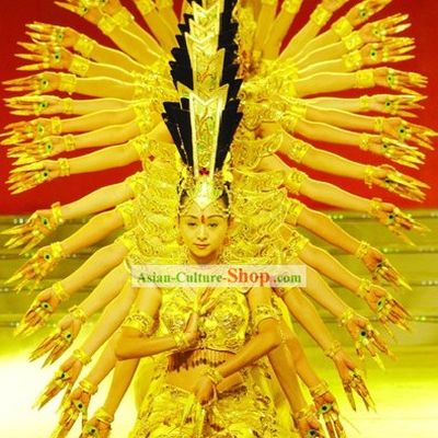Ancient Dunhuang Fei Tian Flying Fairy Thousands Hands Kwan Yin Dance Costume