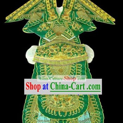 Professiona Beijing Opera Costumes - Da Kao with Golden Embroidery for Men