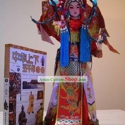 Handmade Peking Silk Figurine Doll - Mu Guiying
