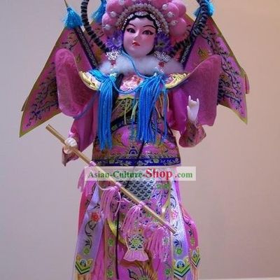 Handmade Peking Silk Figurine Doll - Women Hero