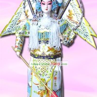 Handmade Peking Silk Figurine Doll - Women Hero Mu Guiying