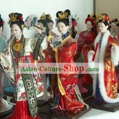 Handmade Peking Silk Figurine Dolls - 12 Beauties in Dream of the Red Chamber