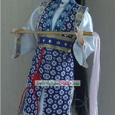 Handmade Peking Silk Figurine Doll - Miao Yu in Dream of the Red Chamber