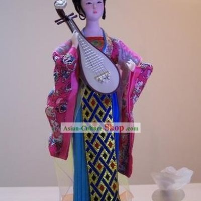 Handmade Peking Silk Figurine Doll - Tang Dynasty Beauty