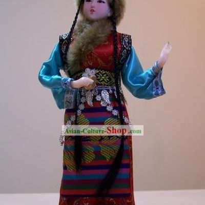 Handmade Peking Silk Figurine Doll - Tibet Beauty