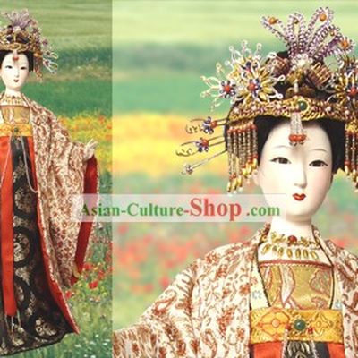 Large Handmade Peking Silk Figurine Doll - Tang Dynasty Empress