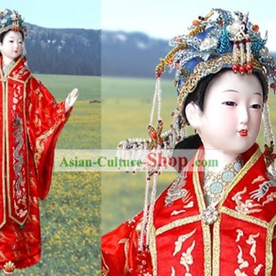 Large Handmade Peking Silk Figurine Doll - Ming Dynasty Empress