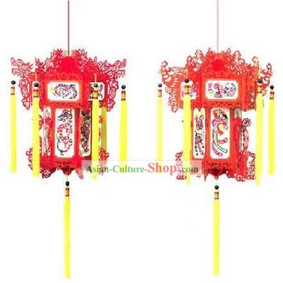 Chinese Paper Lantern - Dragon and Phoenix