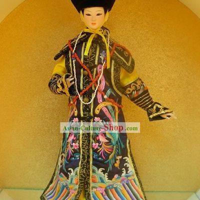 Large Handmade Embroidery Peking Silk Figurine Doll Collection - Ming Dynasty Empress
