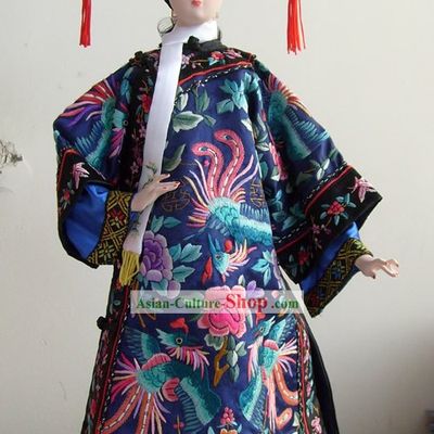 Large Handmade Embroidery Peking Silk Figurine Doll Collection - Ci Xi Empress