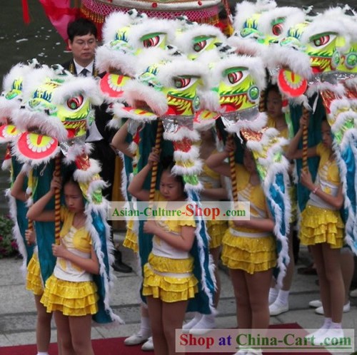 Happy New Year Celebration Traditional Lion Dance Costumes
