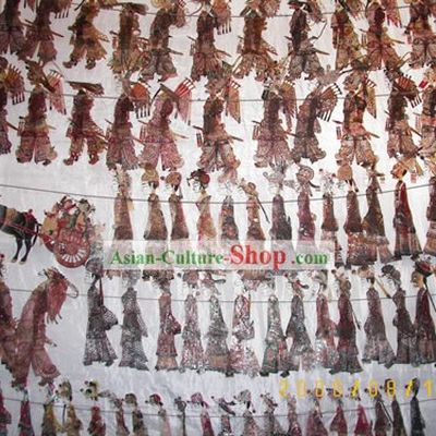 Chinese Hand Carved Folk Shadow Play Figurine Collection