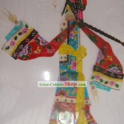 Large Traditional Chinese Hand Carved Shadow Play - Ancient Lady
