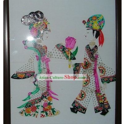 Traditional Chinese Hand Carved Shadow Play - Liang Zhu (Butterfly Lovers)