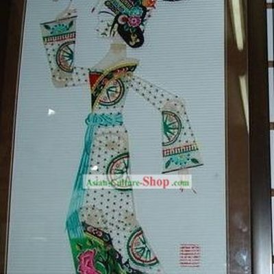 Large Traditional Chinese Hand Carved Shadow Play - Ancient Beauty