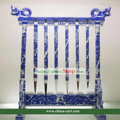 Underglaze Blue Jingde Porcelain Ancient Palace Pen Holder