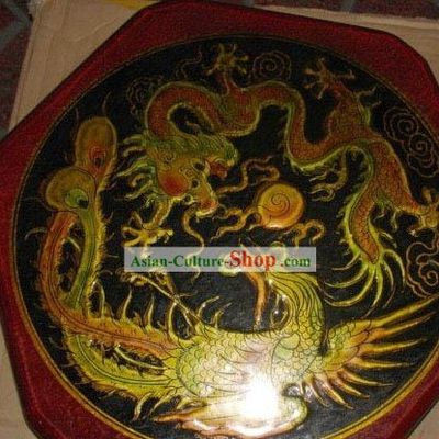 Unique Classical Dragon and Phoenix Chinese Checkers Wooden Set