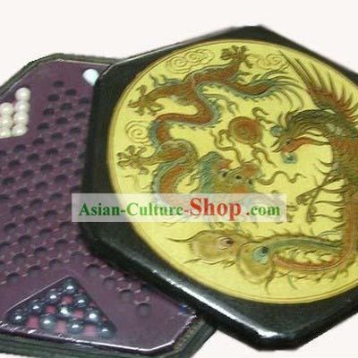 Unique Classical Dragon and Phoenix Chinese Checkers Wooden Set