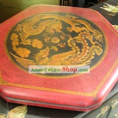 Unique Classical Dragon and Phoenix Chinese Checkers Wooden Set