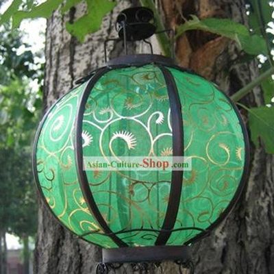 Chinese Ancient Style Silk Iron Lantern - Phoenix Tail