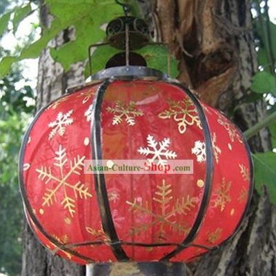 Chinese Ancient Style Silk Iron Lantern - Snowflake