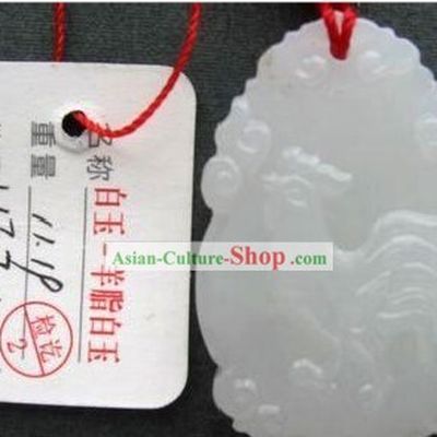 Chinese Top Yang Zhi Jade Zodiac Chicken Charm Collectible