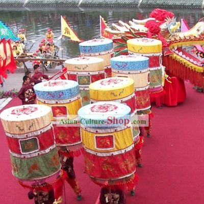 Chinese Traditional Extra Large Lion and Dragon Dance Troupe Banner