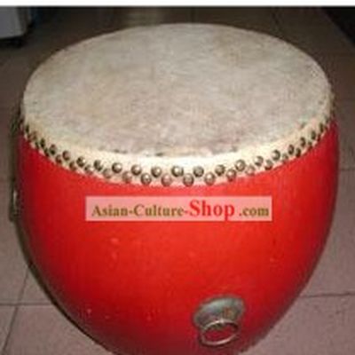 Chinese Traditional 33.3cm Diameter Red Drum