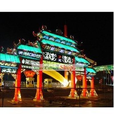Large Theme Design Luminous Building and Statue Lanterns