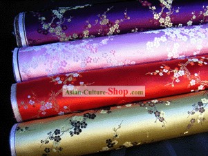 Chinese Classical Fu Rui Xiang Silk Fabric-Plum Blossom