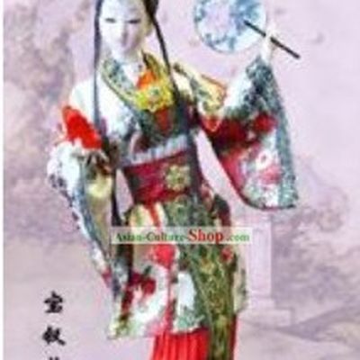 Handmade Peking Silk Figurine Doll - Xue Baochai in Dream of the Red Chamber