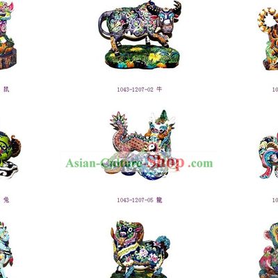 Chinese Classic Cochin Zodiac Large Ceramics Statues 12 Pieces Sets 3