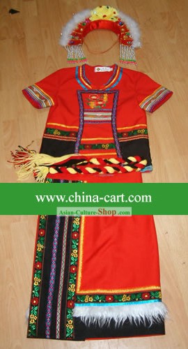 Chinese Gao Shan Minority Costumes Set for Women