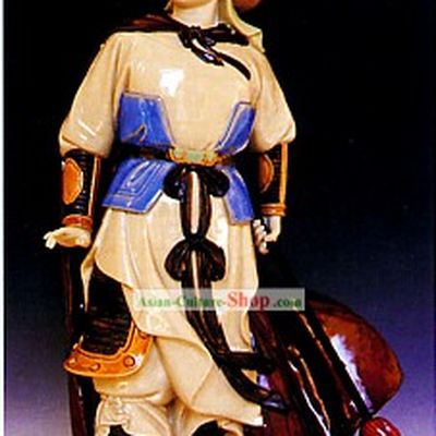 Chinese Classical Shiwan Statue-Hua Mu Lan