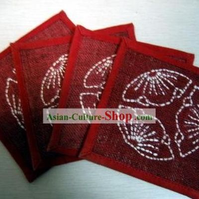 Chinese Classical Hand Made Tablemat for Batik Tablecloth (4 pieces set)