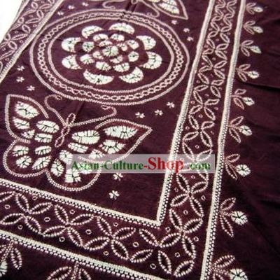 Chinese Classical Large Batik Tablecloth-Butterfly love Flower 5